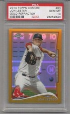 2014 Topps Chrome Jon Lester Gold Refractor PSA 10 #3/50