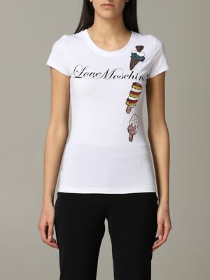 Brand New Ice Cream Sequin T-shirt from LOVE MOSCHINO Various Color and Sizes