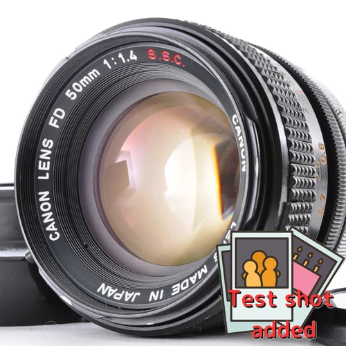 [Exc+5] CANON FD 50mm F1.4 SSC S.S.C Standard MF Lens w/Caps FD Mount From Japan