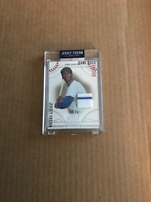 ERNIE BANKS 2021 Jersey Fusion 1980s Game Used Swatch Patch 2008 Donruss Threads