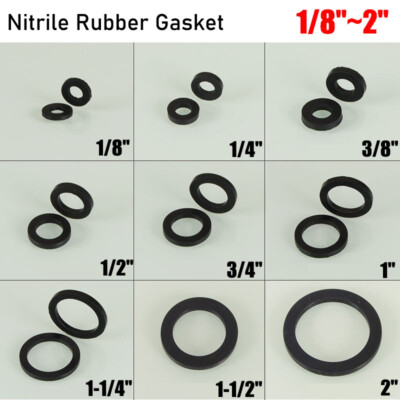 Black Nitrile Rubber Washer 1/8'' 1/4'' 3/8'' 1/2'' 3/4'' 1'' 1.2'' 1.5'' 2'' Flat Washer