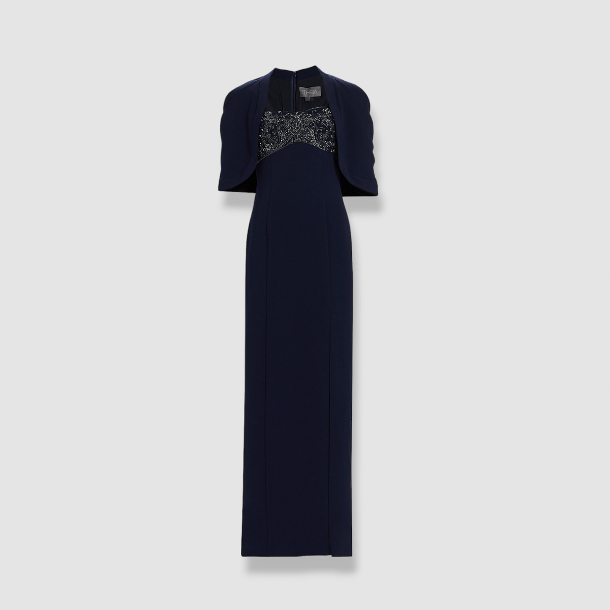 $945 Theia Women's Blue Brigitta Beaded Capelet Cape Gown Dress Size 4 | eBay $945 Theia Women's Blue Brigitta Beaded Capelet Cape Gown Dress Size 4 | eBay