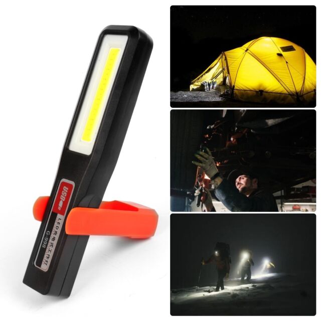 COB LED Cordless Work Light USB Rechargeable Inspection Lamp Torch