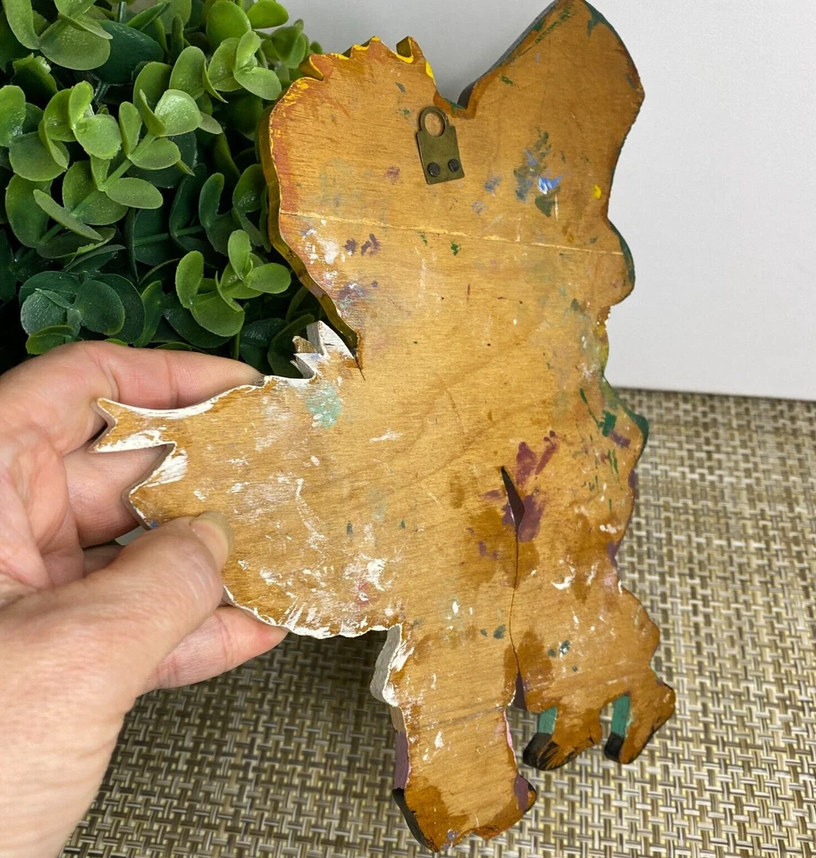 Placa de arte de pared de rimas infantiles azul lavanda dilly madera recortada a mano pintada Foto 4 de 4