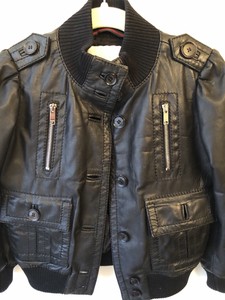 gucci kids leather jacket