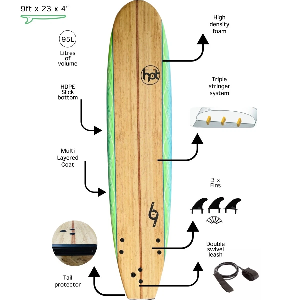 Hot surf top 69 9ft