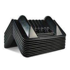 10 PCS Flatbed Edge Protector Corner Tie Down Plastic Black 9.5x6.2x3.7 Inch