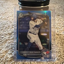 2025 1st Bowman Draft JoJo Parker Chrome Blue Refractor 26/150 Blue Jays Match