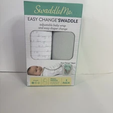 SwaddleMe by Ingenuity Easy Change Swaddle, Size Small/Medium 2 Pack