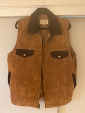Scully western wear suede vest - with large pockets for concealed carry