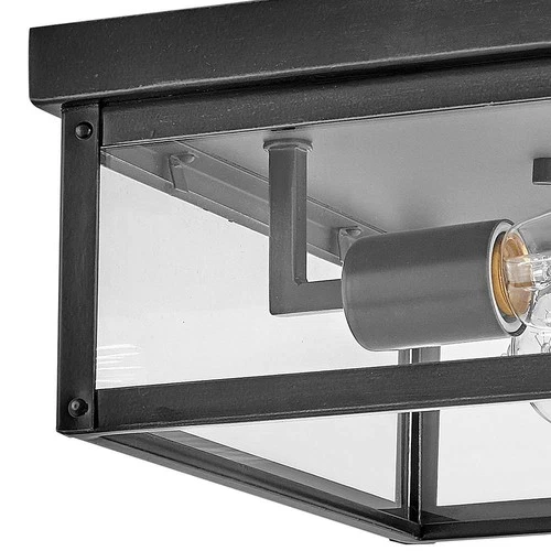 Hinkley Beckham 12" Wide Black Outdoor Ceiling Light - Picture 8 of 10