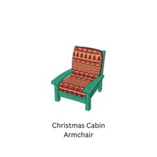 Webkinz Retired Christmas Cabin Armchair Holiday Holidays Festive Red Green
