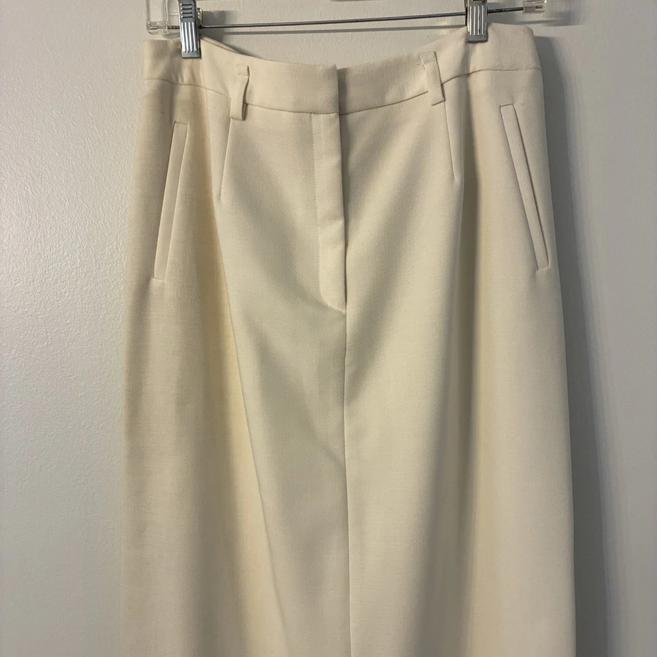 Falda lápiz midi para mujer Margaret M talla 10, color crema Foto 3 de 4