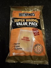 HotHands Body Hand Super Warmer Value Pack 10 Individual Air Activated Warmers