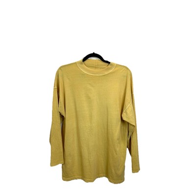 We The Free by Free People XS Be Free Tunic T-Shirt Long Sleeve Yellow Color