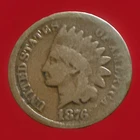 1876 Bronze Indian Head Cent VF 1c US Penny Type Coin Circulated Very Fine 554