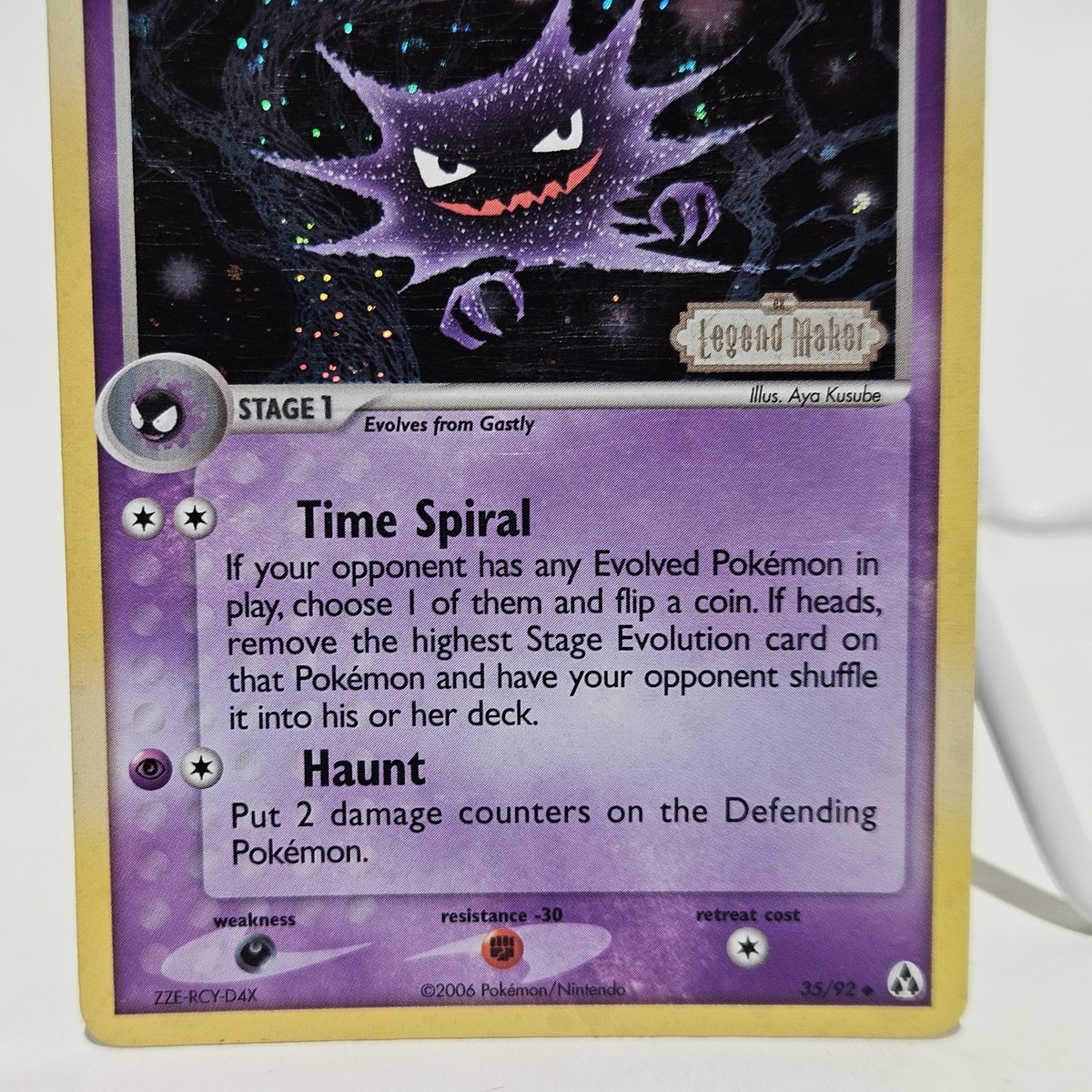 Pokémon TCG Haunter EX Legend Maker 35/92 Reverse Holo Stamped
