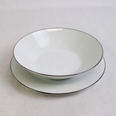 2 PC Set Vintage Noritake Reina 6450Q Suppe Schüssel Und Salatteller