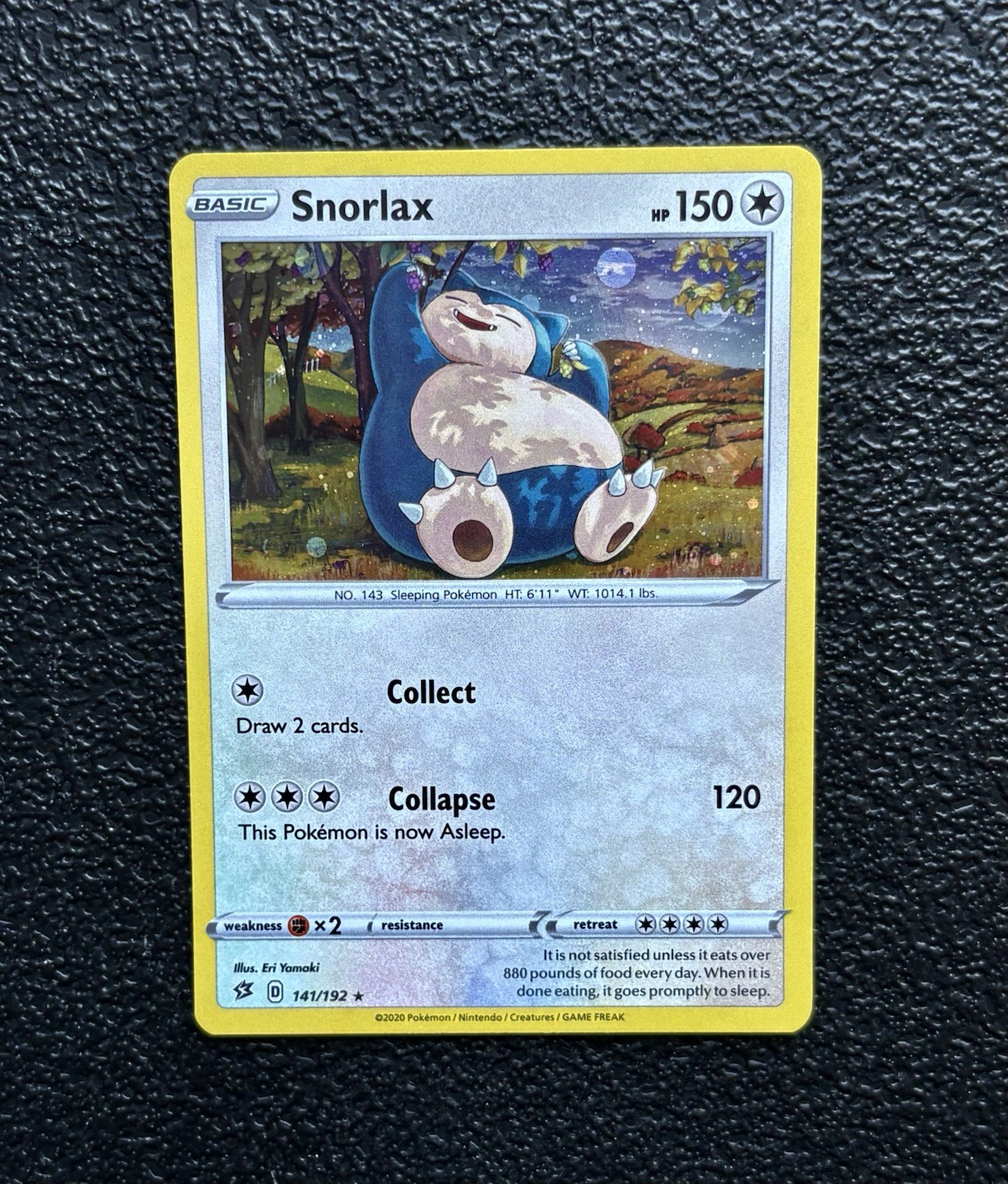 Pokémon TCG - Snorlax 141/202 - Cosmos Holo Rare - SWSH Rebel Clash *NM/M