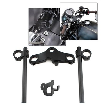 High Lift Version Clip Ons on Handlebar Triple Tree End Upper Top Clamp Bracket