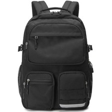 Student Backpack Teen Water Resistant 15.6 Inch Laptop Travel Black