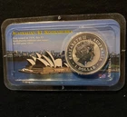 2001 Kookaburra Australia Perth Littleton Mint Holder-999 Silver 1 Oz Art Coin