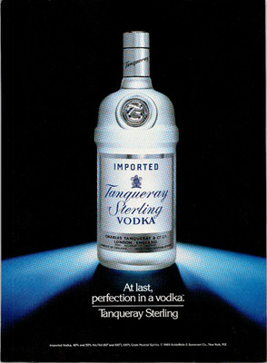 Tanqueray Sterling Vodka Vintage Magazine Ad 1989 Liquor Bar Print