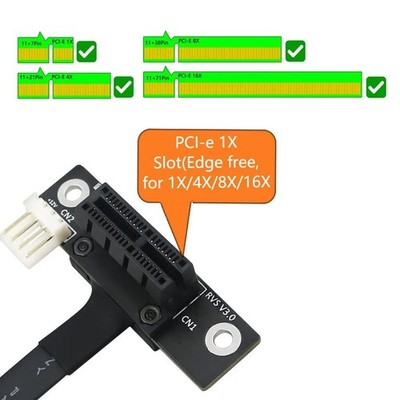 Adapter Cable Riser Extension 4P Power 270­° PCIe mPcie to PCI-E 1X 4X 8X 16X