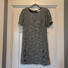 Loft Women's Retro Look Black & White Dress With Accent Buttons Size 4