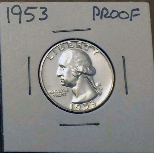 1953 Proof Washington Quarter Uncirculated 90% Silver GEM