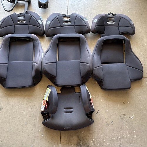 GRACO Tranzitions 7 Pcs Car Seat Replacement Fabric Cover Set Pad Padding, Black