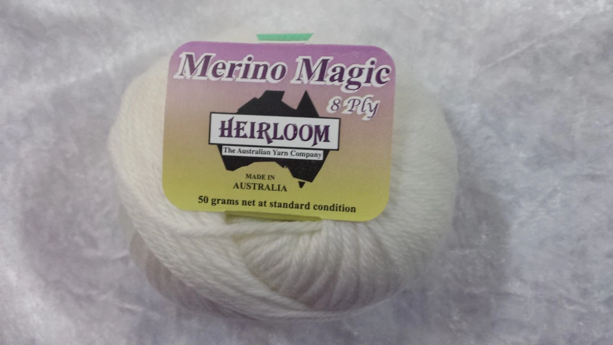 Heirloom Merino Magic 8 Ply #508 Igloo White 100% Wool