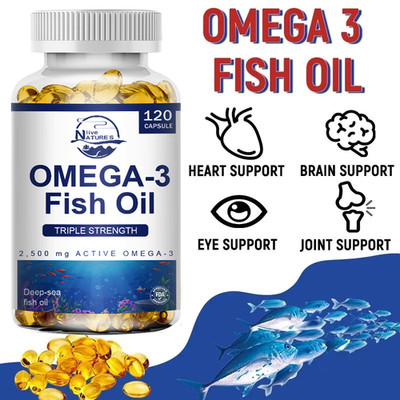 Omega 3 Fish Oil 3600mg EPA 1296mg DHA 864mg Supports Heart & Brain Health