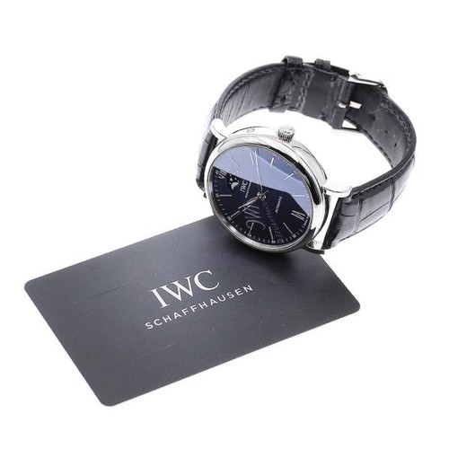 IWC PORTOFINO AUTOMATIC MOON PHASE IW459402 40mm SS Navy #C3107