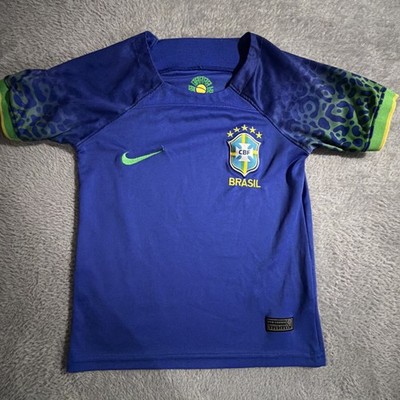 Brazil Nike Blue Soccer Jersey Youth Sz S