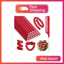Syhood 30 Pcs 7'' Flexible Curling Rods Twist Foam Hair Rollers Soft Foam No Hea
