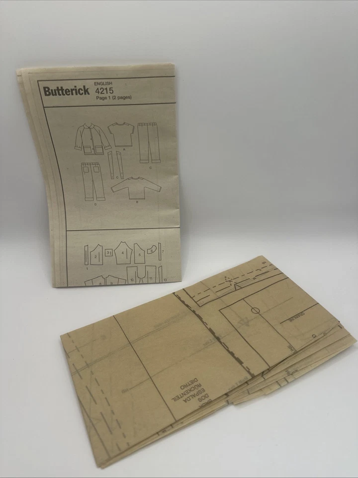 Butterick Pattern B4215 Infant Jacket Shirt Suspender Pants Sizes NB S M - Image 3 of 3