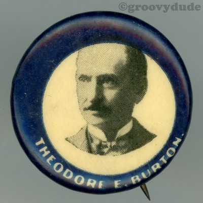 Theodore E. Burton 1928 US Senate Ohio 7/8'' Cello Campaign Pinback Button