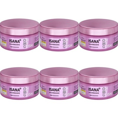 6 x 200 ml | Isana Oh my Gosh Haarmaske OMG mit Hyaluronsäure & Panthenol