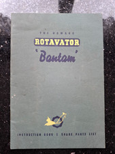 HOWARD BANTAM ROTAVATOR ANLEITUNGSBUCH & ERSATZTEILLISTE ROTOVATOR HANDBUCH