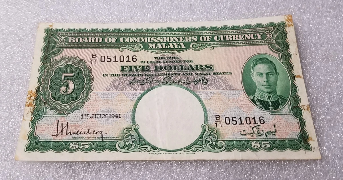 1941 Year Malaysian Paper Money for sale | eBay