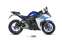 Mivv MK3 Komplett-Auspuff Inox Nero Yamaha Yzf-R3 320 2015-2018