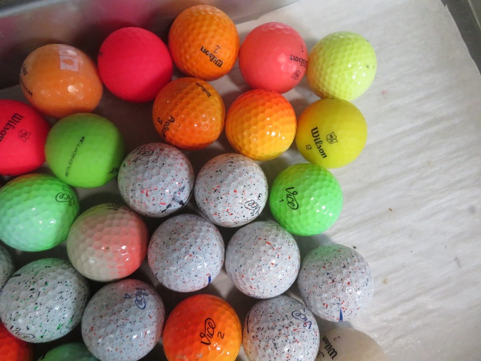 41 Vice Drip and Wilson Golf Balls Bulk Matte Neon Red Green Yellow | eBay