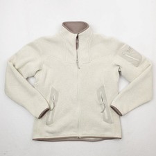 Arc'Teryx Jacket Womens Medium Cream Beige Covert Fleece Polartec Outdoor Hiking