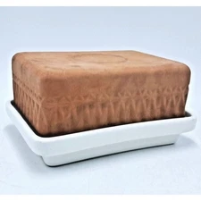 IKEA ANVÄNDBAR Butter Dish By Mikael Axelsson-Terra Cotta Cover-Stoneware Base