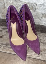 B Brian Atwood Purple Oriel Suede And Calf - Size 7.5 Purple -