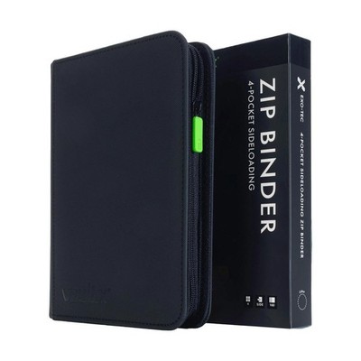 Vault X 4 Pocket Zip Binder, 160 Cards, Exo-Tec 6.8cm x 9.7cm, Black