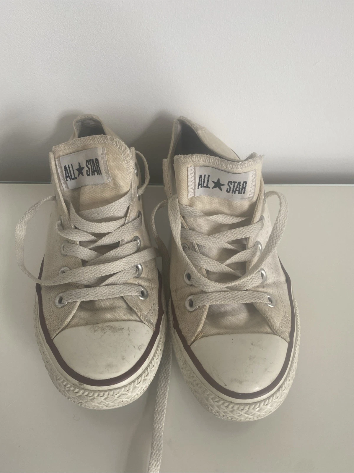 Converse scarpe da ginnastica donna slip on bianche taglia UK 5 pre loved