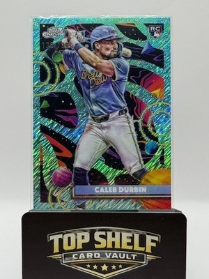 2025 Topps Chrome Cosmic Caleb Durbin Rookie Aqua Equinox  # /199 Brewers RC