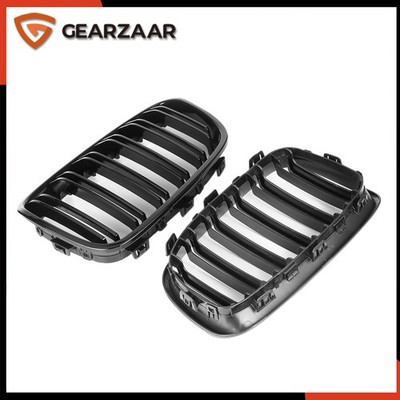 Kühlergrill Nieren Grill kompatibel mit BMW 1er F21 11-14 Satz Glänzend Schwarz